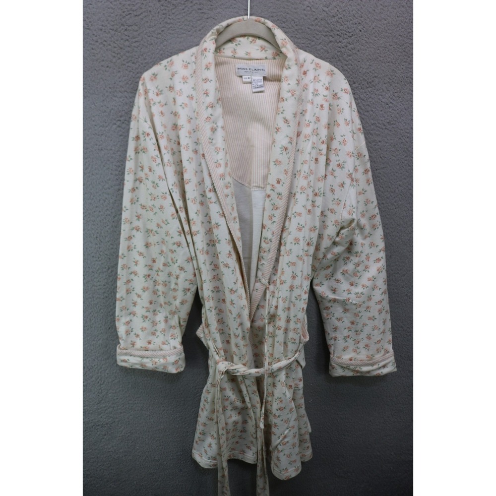 Miss Elaine Intimates Floral Belted Robe-Size Medium-Cottagecore-Prairie